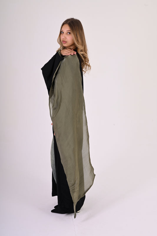 Midnight Blush Abaya In Olive