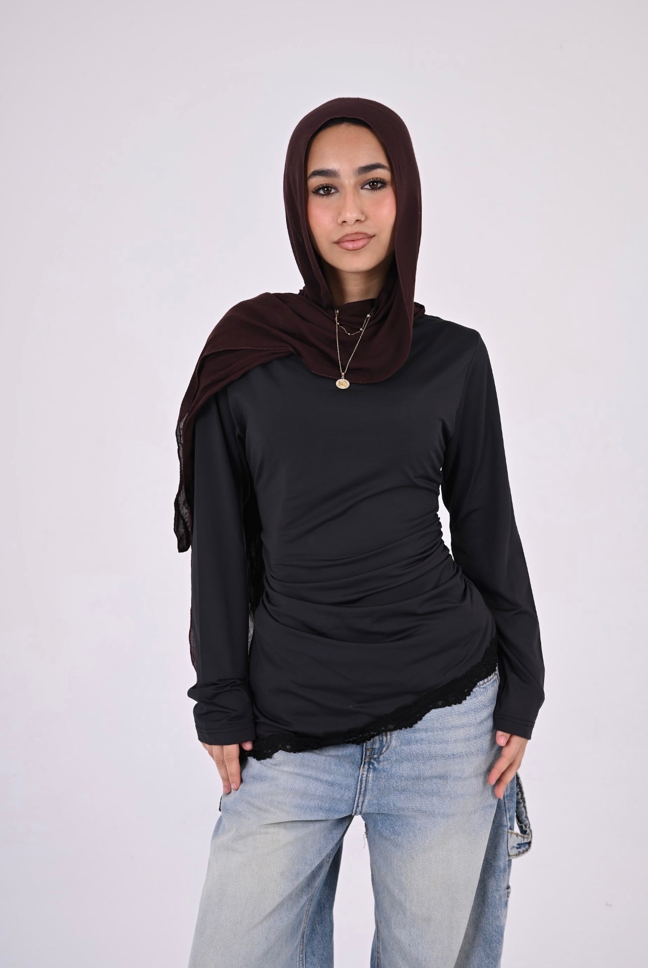 Lace Drape Top