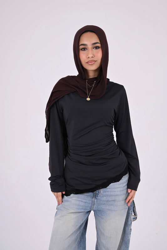 Lace Drape Top