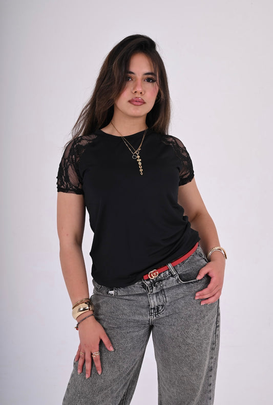 Black Lacey Top